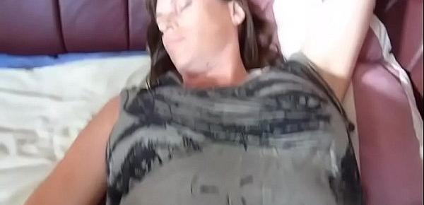  Brunette milf wife showing wedding ring probes her asshole